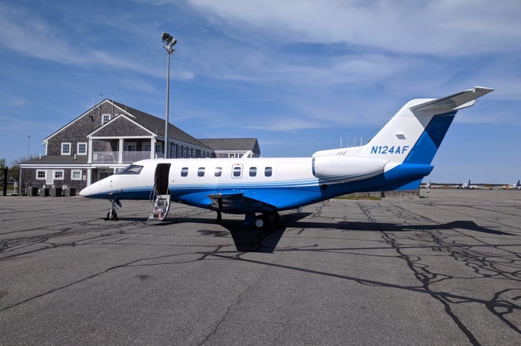 PlaneSense PC-24 in Nantucket, MA.